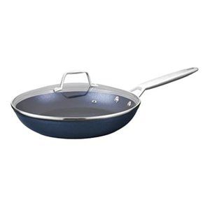 MSMK: 12"/5 QT - Nonstick Induction Frying Pan with Lid  (Blue Diamond)